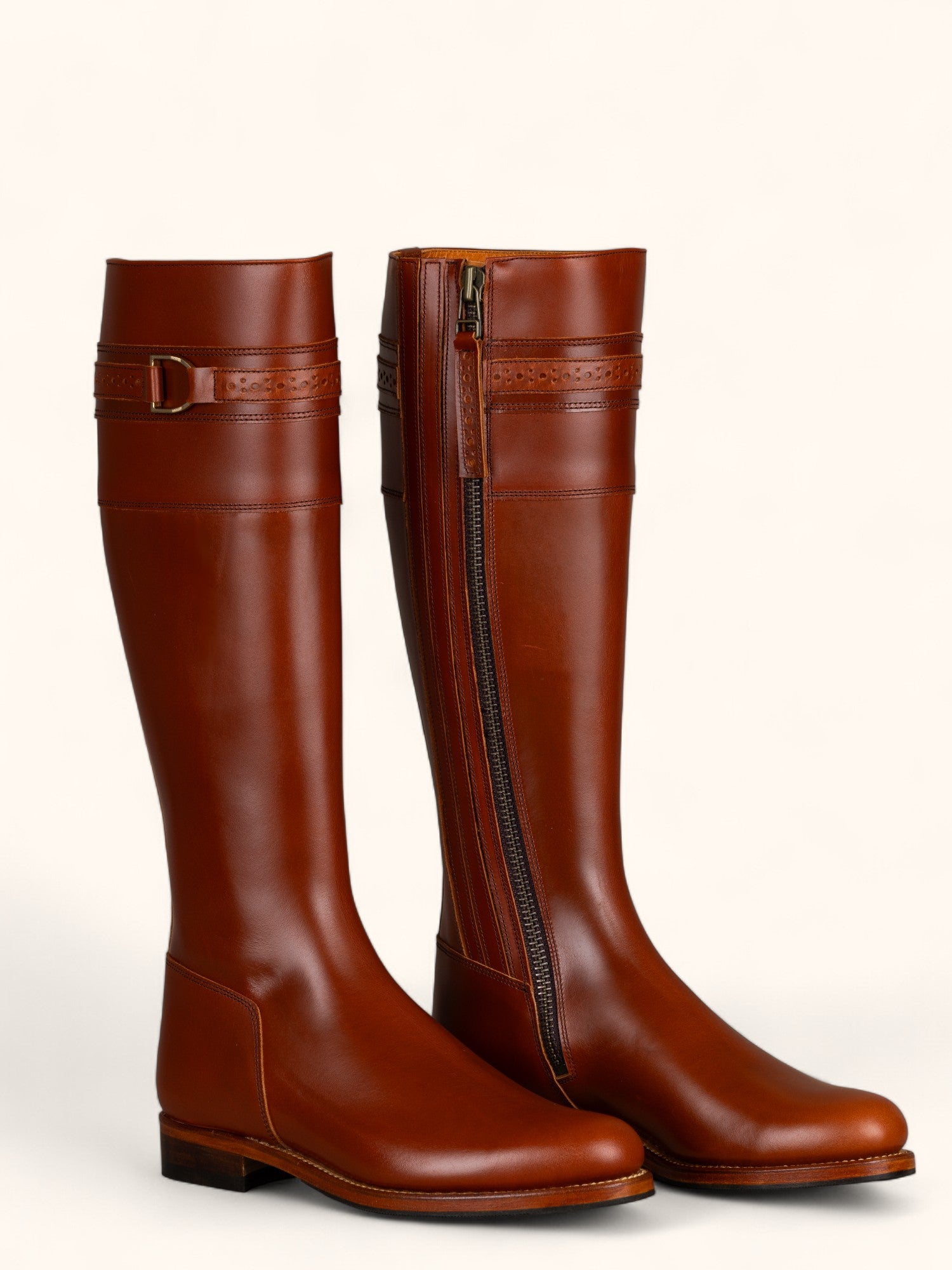Joules X Spanish Boot Chestnut Brown Leather Boots – The