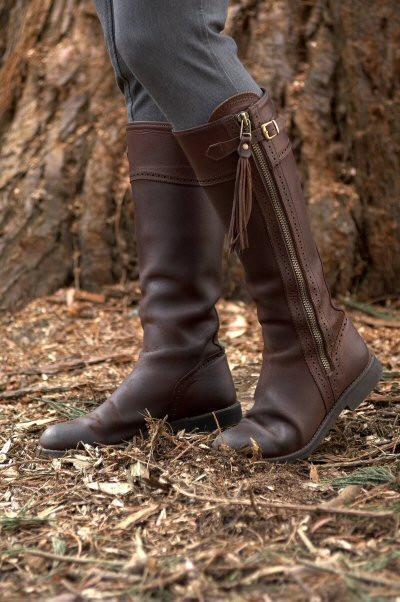 The Spanish Boot Company Leather boots Spanish Riding Boots classic: Brown (flat sole)