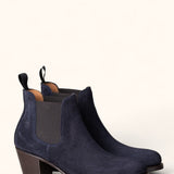 Heeled Ankle Boot - Navy