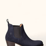 Heeled Ankle Boot - Navy