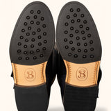 Tall Mock Croc Leather - Black