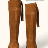 Classic Spanish Boot - Camel Suede