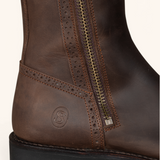 Cascada Brogue Waterproof Leather Boots - Brown