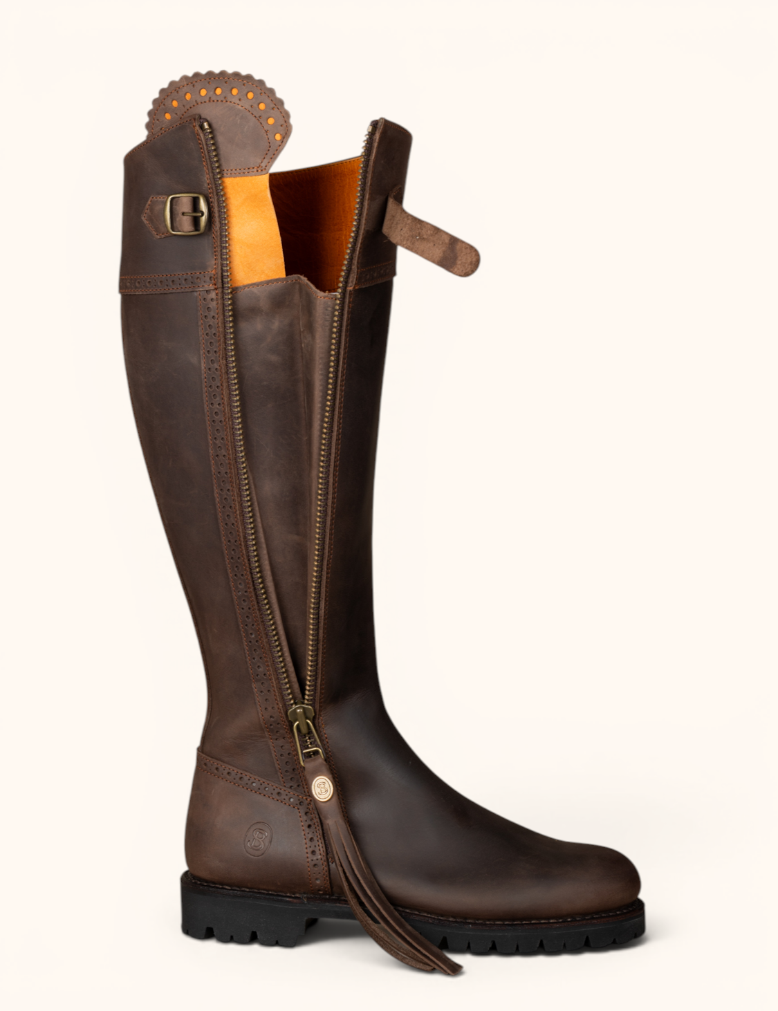 Cascada Brogue Waterproof Leather Boots - Brown