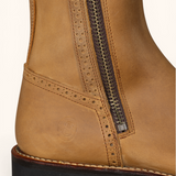 Cascada Brogue Waterproof Leather Boots - Tan