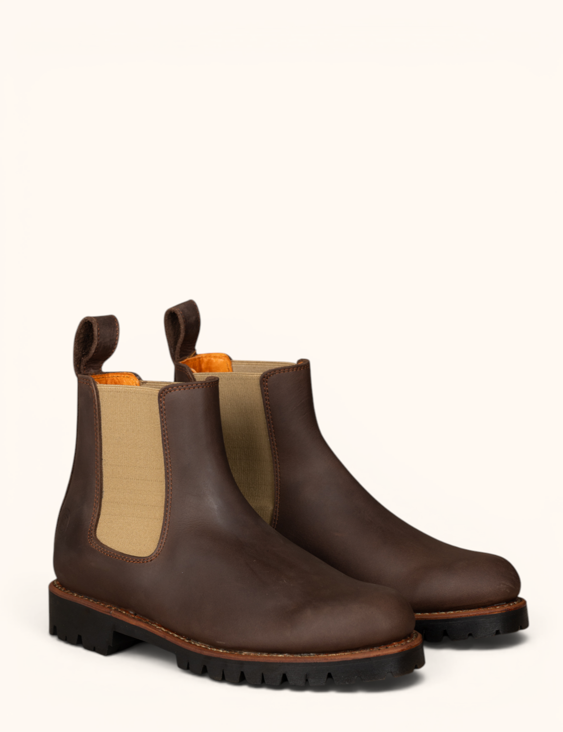 Chelsea Boot Tread Sole - Brown Leather