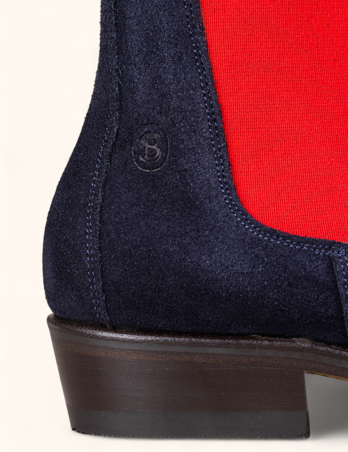 Chelsea Suede - Navy & Red