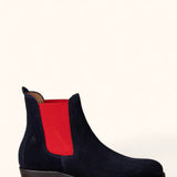 Chelsea Suede - Navy & Red