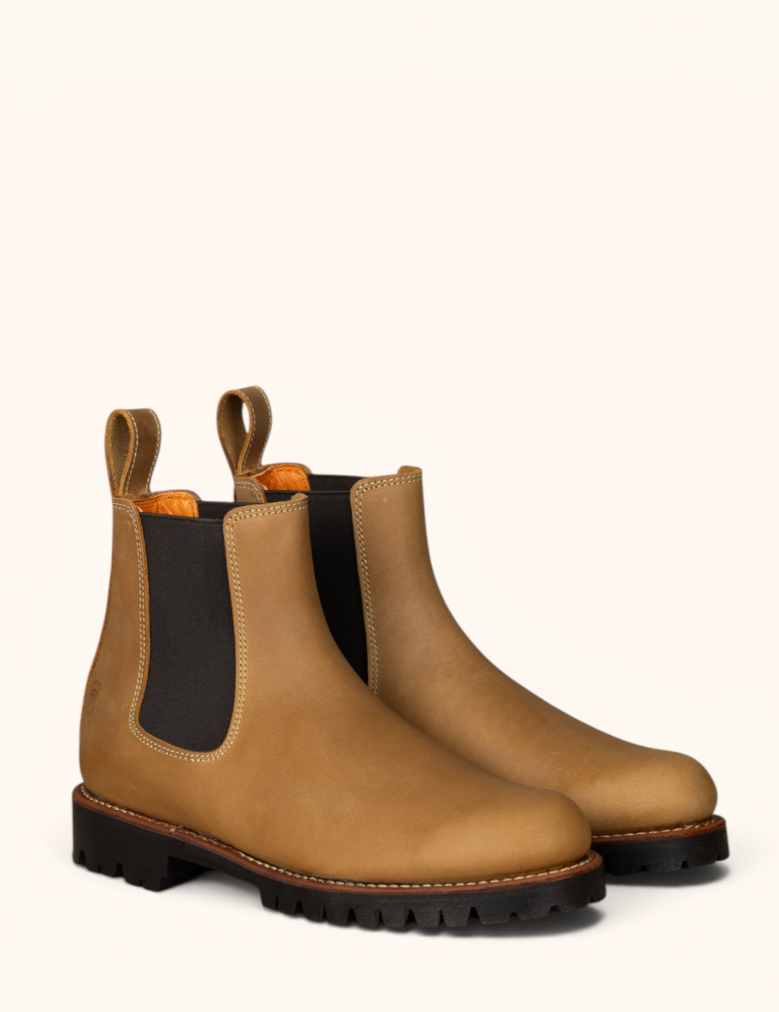 Chelsea Boot Tread Sole - Tan Leather
