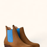 Chelsea Suede - Camel & Cobalt
