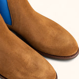 Chelsea Suede - Camel & Cobalt