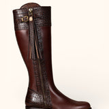 Classic Mock Croc Leather - Brown