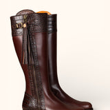 Classic Mock Croc Leather - Brown