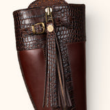 Classic Mock Croc Leather - Brown
