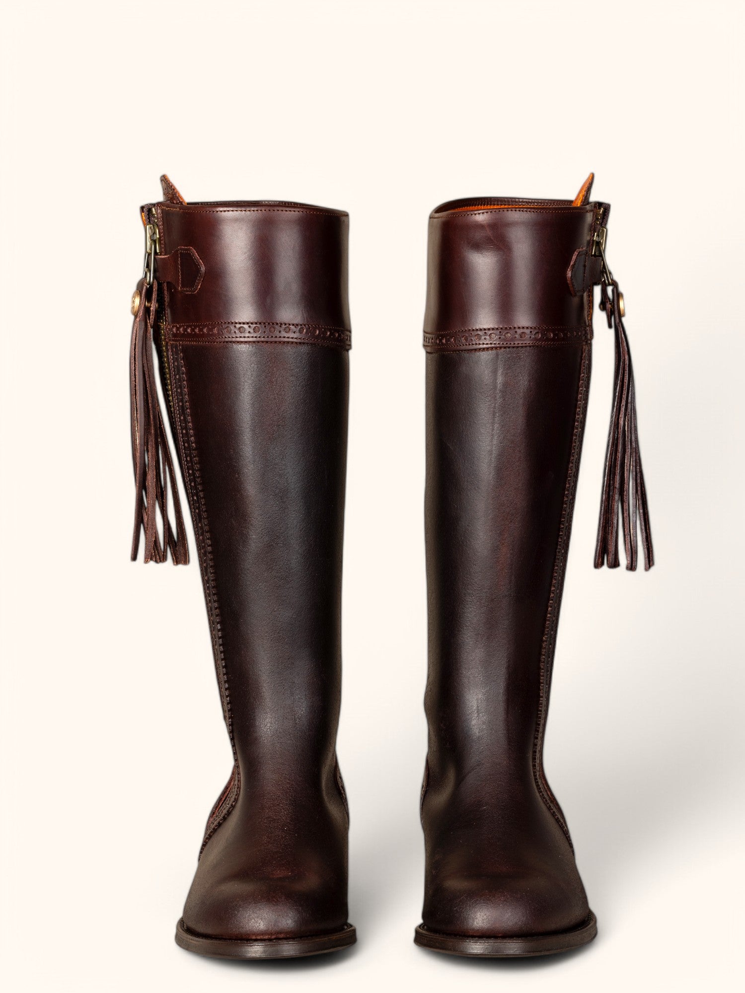 Riding Boots Petite Slim Calf Brown Boots Classic Spanish Boots
