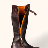 Classic Spanish Leather Boots - Rustic Brown