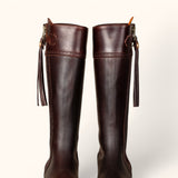 Classic Spanish Leather Boots - Tread Sole - Rustic Brown