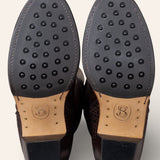 Tall Spanish Boots Heeled - Mock Croc Brown