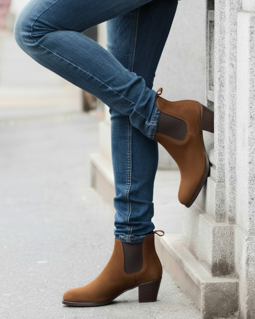 Heeled Ankle Boot - Camel