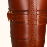 Joules X Spanish Boot Co. Chestnut Brown Leather Boots