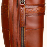 Joules X Spanish Boot Co. Chestnut Brown Leather Boots