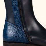 Tall Mock Croc Leather - Blue (Limited Edition)