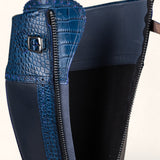 Tall Mock Croc Leather - Blue (Limited Edition)