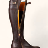 Tall Spanish Leather Boots - Rustic Brown
