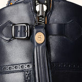 Tall Spanish Boots - Navy Leather
