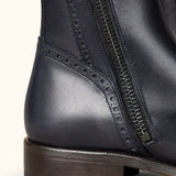 Tall Spanish Boots - Navy Leather