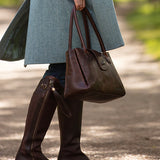 Tall Spanish Leather Boots - Rustic Brown