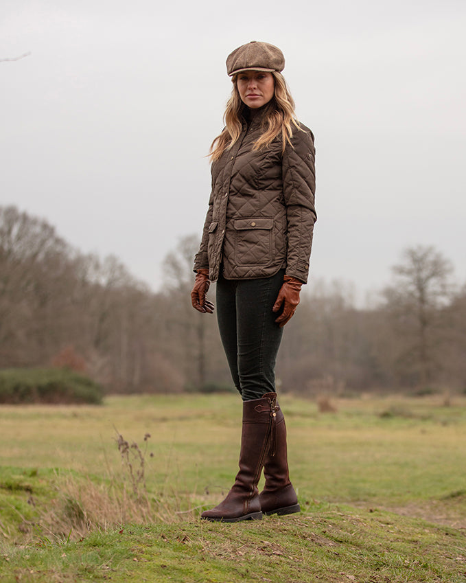 Tall Spanish Leather Boots - Rustic Brown