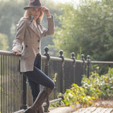 Tall Mock Croc Leather - Brown
