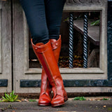 the spanish boot company made to measure polo style boots tan leather 