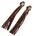 brown leather mock croc boot tassels