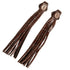 brown leather mock croc boot tassels