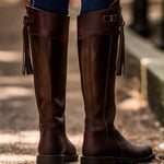 The Spanish Boot Company Leather boots Spanish Riding Boots tall: Brown (flat sole)