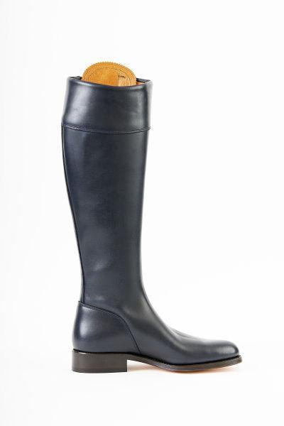 Navy leather knee high boots uk on sale