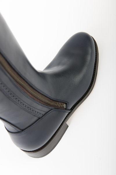 The Spanish Boot Company Leather boots Spanish Riding Boots tall: Navy (leather sole)