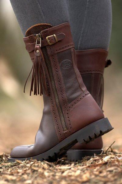 The Spanish Boot Company Leather boots Spanish Yard Boots: Brown (flat sole)